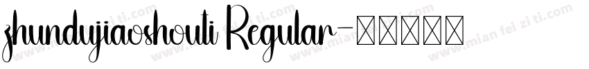 zhundujiaoshouti Regular字体转换